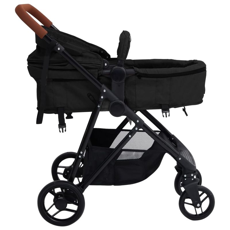Jucarii, Copii si Bebe - Carucioare si articole de transport - Carucioare - Carucioare standard - Carucior pentru copii 2-in-1, antracit si negru, otel - Infinity.ro