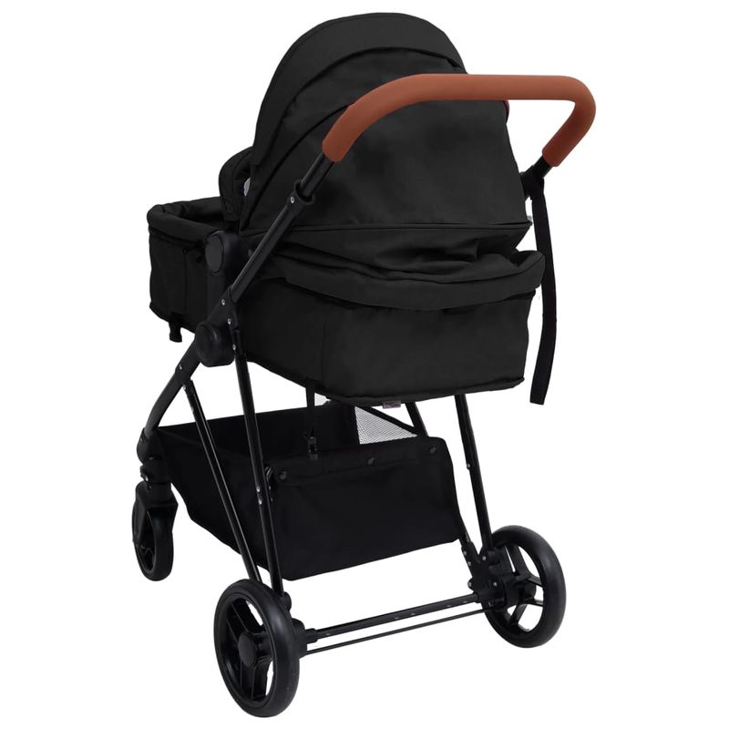Jucarii, Copii si Bebe - Carucioare si articole de transport - Carucioare - Carucioare standard - Carucior pentru copii 2-in-1, antracit si negru, otel - Infinity.ro