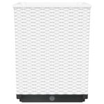 Casa si Gradina - Gradinarit si plante - Plante si ghivece - Ghivece si suporturi - Jardiniere, 2 buc., alb, 30x30x37 cm, polipropilena - Infinity.ro