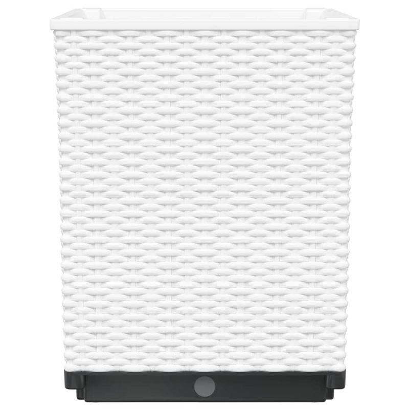 Casa si Gradina - Gradinarit si plante - Plante si ghivece - Ghivece si suporturi - Jardiniere, 2 buc., alb, 30x30x37 cm, polipropilena - Infinity.ro