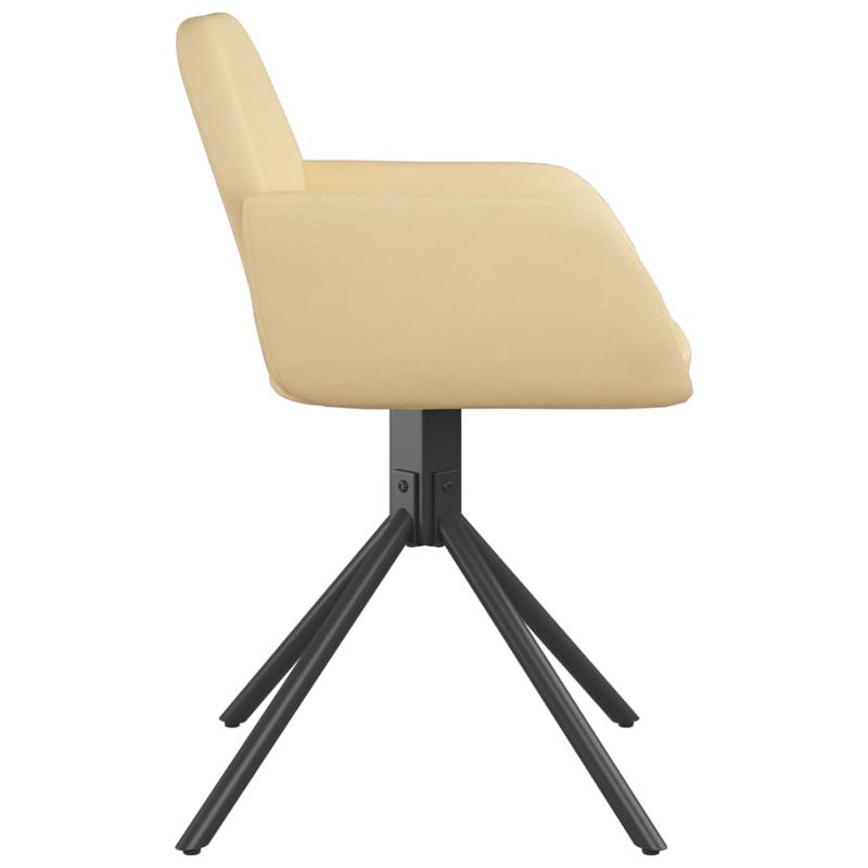 Casa si Gradina - Mobilier - Scaune si fotolii - Scaune - Scaune rotative de bucatarie, 2 buc., crem, catifea - Infinity.ro