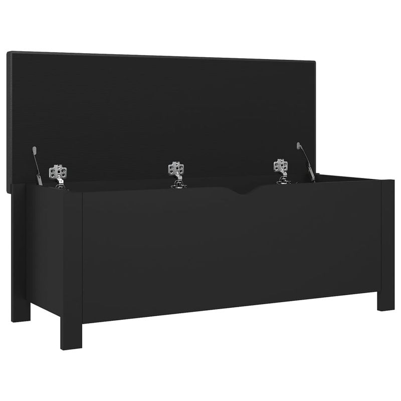 Casa si Gradina - Mobilier - Organizare si depozitare - Cutii depozitare - Cutie de depozitare cu perna, negru, 105x40x45cm lemn prelucrat - Infinity.ro