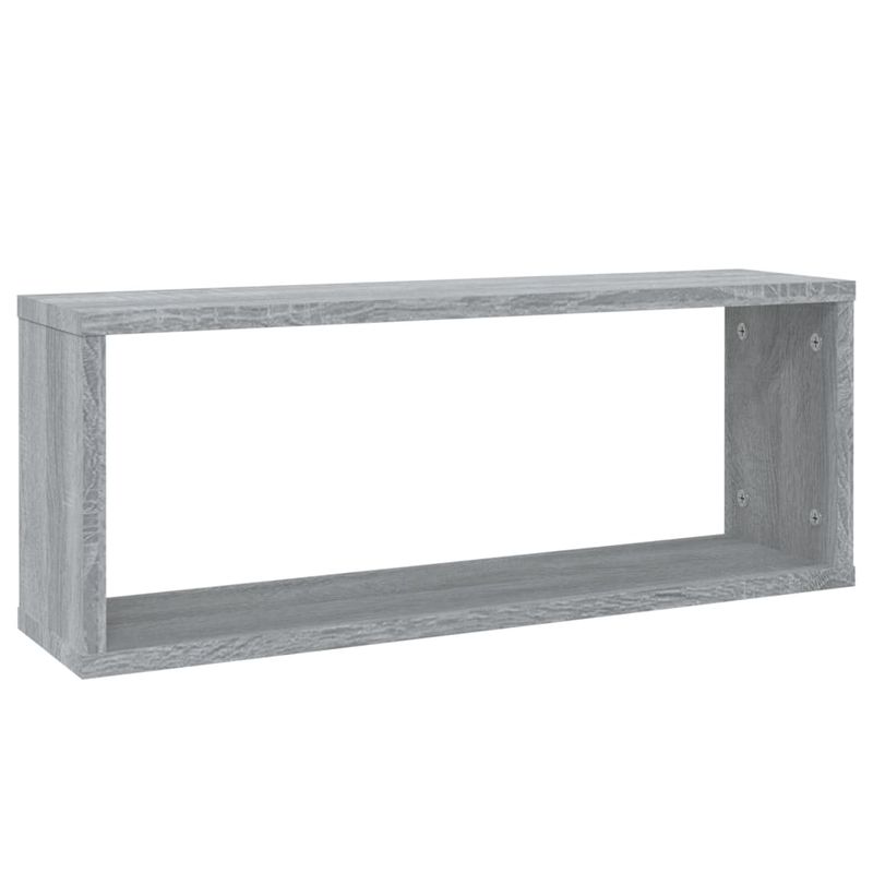 Casa si Gradina - Mobilier - Biblioteci si rafturi - Rafturi - Rafturi de perete cub, 6 buc., gri sonoma, 60x15x23 cm, lemn - Infinity.ro