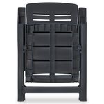 Casa si Gradina - Gradina si terasa - Mobilier exterior - Scaune si sezlonguri gradina - Scaune de gradina rabatabile, 2 buc., antracit, plastic - Infinity.ro