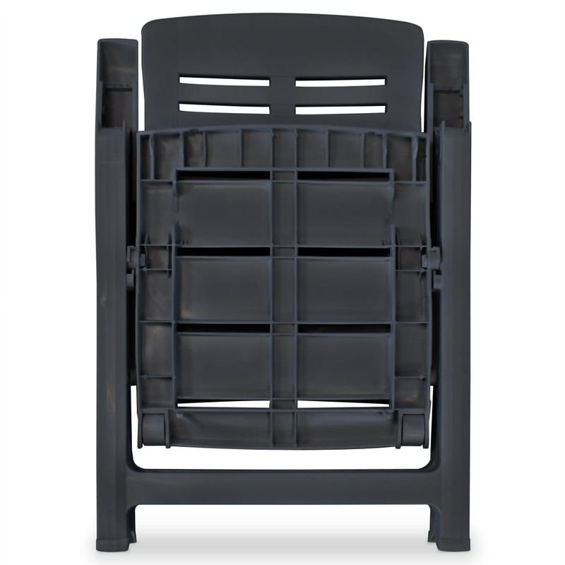 Casa si Gradina - Gradina si terasa - Mobilier exterior - Scaune si sezlonguri gradina - Scaune de gradina rabatabile, 2 buc., antracit, plastic - Infinity.ro