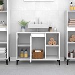 Casa si Gradina - Mobilier - Mobilier baie - Comode baie - Dulap de chiuveta, alb, 80x33x60 cm, lemn prelucrat - Infinity.ro