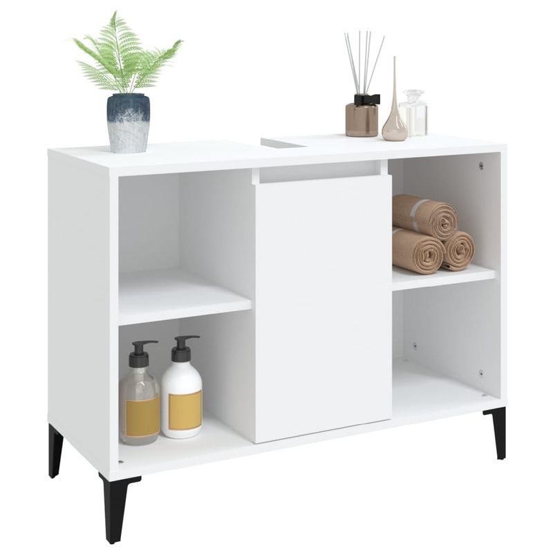 Casa si Gradina - Mobilier - Mobilier baie - Comode baie - Dulap de chiuveta, alb, 80x33x60 cm, lemn prelucrat - Infinity.ro
