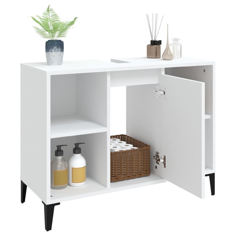 Casa si Gradina - Mobilier - Mobilier baie - Comode baie - Dulap de chiuveta, alb, 80x33x60 cm, lemn prelucrat - Infinity.ro