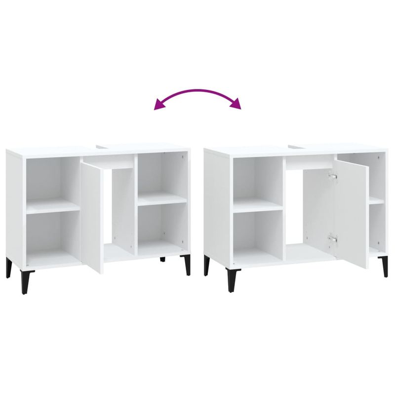 Casa si Gradina - Mobilier - Mobilier baie - Comode baie - Dulap de chiuveta, alb, 80x33x60 cm, lemn prelucrat - Infinity.ro