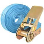 Casa si Gradina - Constructii - Depozitare, transport si protectie - Accesorii echipamente pentru transport si ridicat - Chingi fixare cu clichet 4 buc, 0,8 tone, 6 m x 25 mm, albastru - Infinity.ro