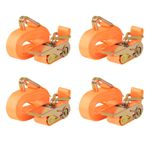 Casa si Gradina - Constructii - Depozitare, transport si protectie - Accesorii echipamente pentru transport si ridicat - Chingi fixare cu clichet , 4 buc, 0,4 tone 6 mx25 mm, portocaliu - Infinity.ro