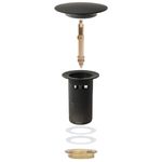 Casa si Gradina - Sanitare - Instalatii hidro - Robineti - Ventil scurgere push, functie de preaplin, gri, 6,4x6,4x9,1 cm - Infinity.ro