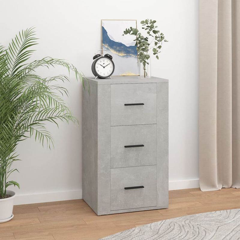 Casa si Gradina - Mobilier - Comode si corpuri - Comode - Servanta, gri beton, 40x33x70 cm, lemn prelucrat - Infinity.ro