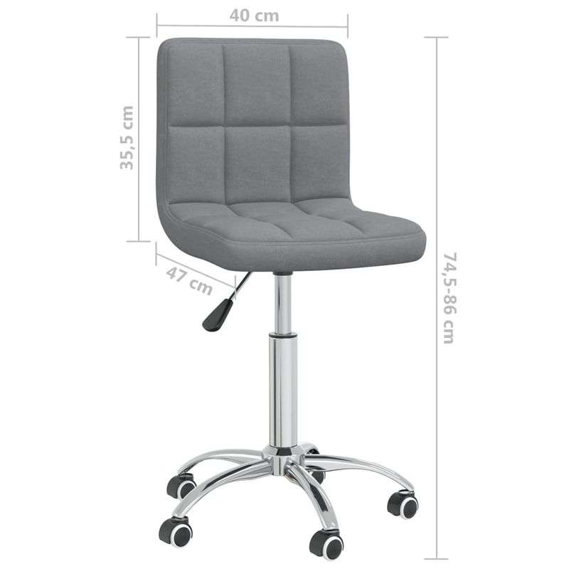 Casa si Gradina - Mobilier - Scaune si fotolii - Scaune - Scaune de bucatarie pivotante, gri deschis, material textil - Infinity.ro