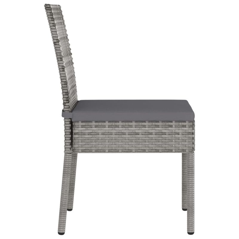 Casa si Gradina - Gradina si terasa - Mobilier exterior - Scaune si sezlonguri gradina - Scaune de masa pentru gradina, 4 buc., gri, poliratan - Infinity.ro