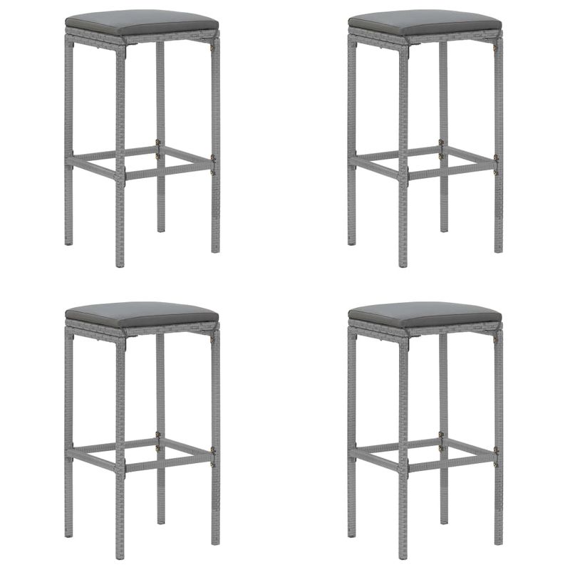 Casa si Gradina - Gradina si terasa - Mobilier exterior - Seturi mobila gradina - Set mobilier bar de gradina cu perne, cu perne, 5 piese, gri, poliratan - Infinity.ro