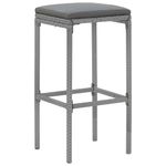 Casa si Gradina - Gradina si terasa - Mobilier exterior - Seturi mobila gradina - Set mobilier bar de gradina cu perne, cu perne, 5 piese, gri, poliratan - Infinity.ro
