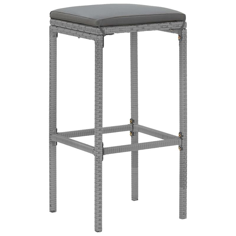 Casa si Gradina - Gradina si terasa - Mobilier exterior - Seturi mobila gradina - Set mobilier bar de gradina cu perne, cu perne, 5 piese, gri, poliratan - Infinity.ro