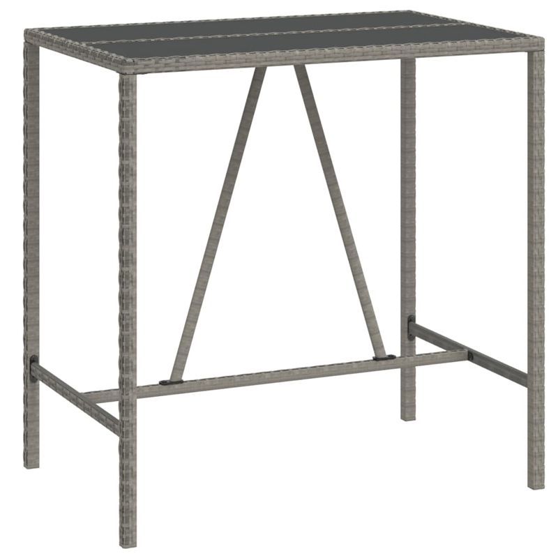 Casa si Gradina - Gradina si terasa - Mobilier exterior - Seturi mobila gradina - Set mobilier bar de gradina cu perne, cu perne, 5 piese, gri, poliratan - Infinity.ro