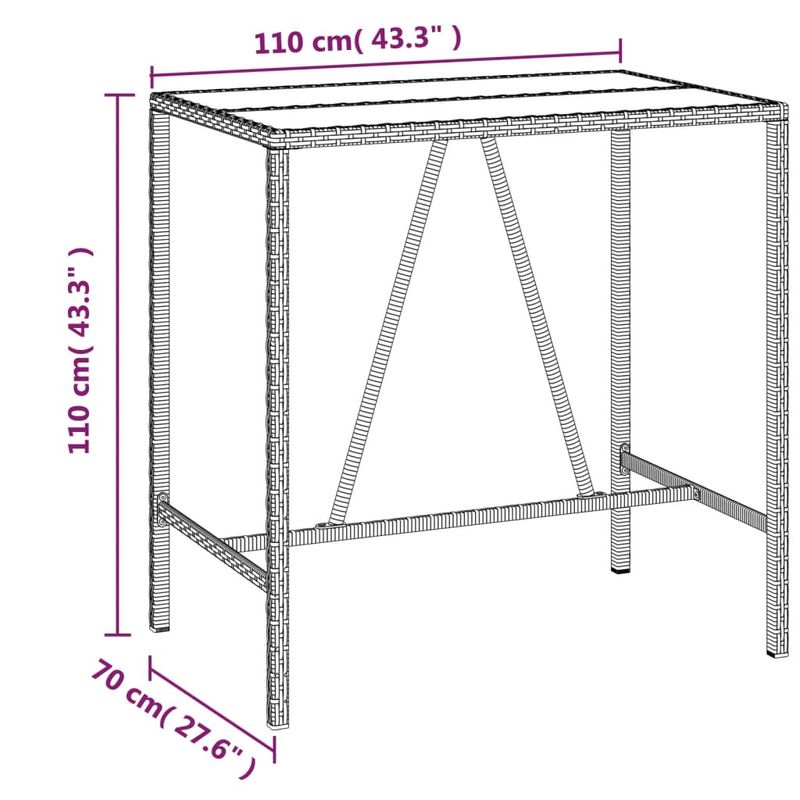 Casa si Gradina - Gradina si terasa - Mobilier exterior - Seturi mobila gradina - Set mobilier bar de gradina cu perne, cu perne, 5 piese, gri, poliratan - Infinity.ro