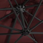 Casa si Gradina - Gradina si terasa - Umbrele si pavilioane - Umbrele - Umbrela suspendata cu LED-uri, rosu bordo, 250x250 cm - Infinity.ro