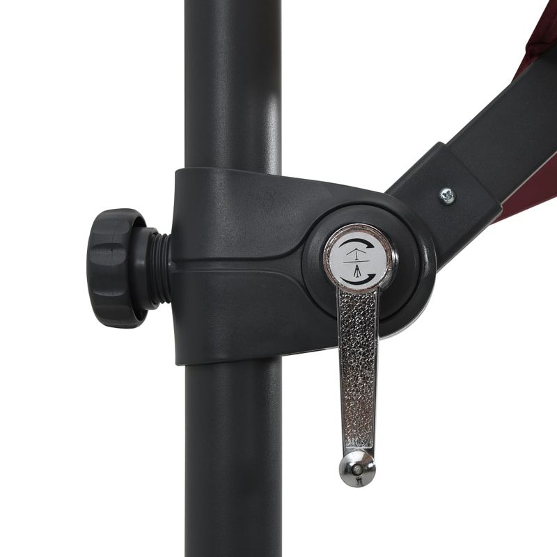 Casa si Gradina - Gradina si terasa - Umbrele si pavilioane - Umbrele - Umbrela suspendata cu LED-uri, rosu bordo, 250x250 cm - Infinity.ro