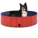 Petshop - Accesorii petshop - Jucarii animale - Ansambluri de joaca - Piscina pentru caini pliabila, rosu, 120 x 30 cm, PVC - Infinity.ro