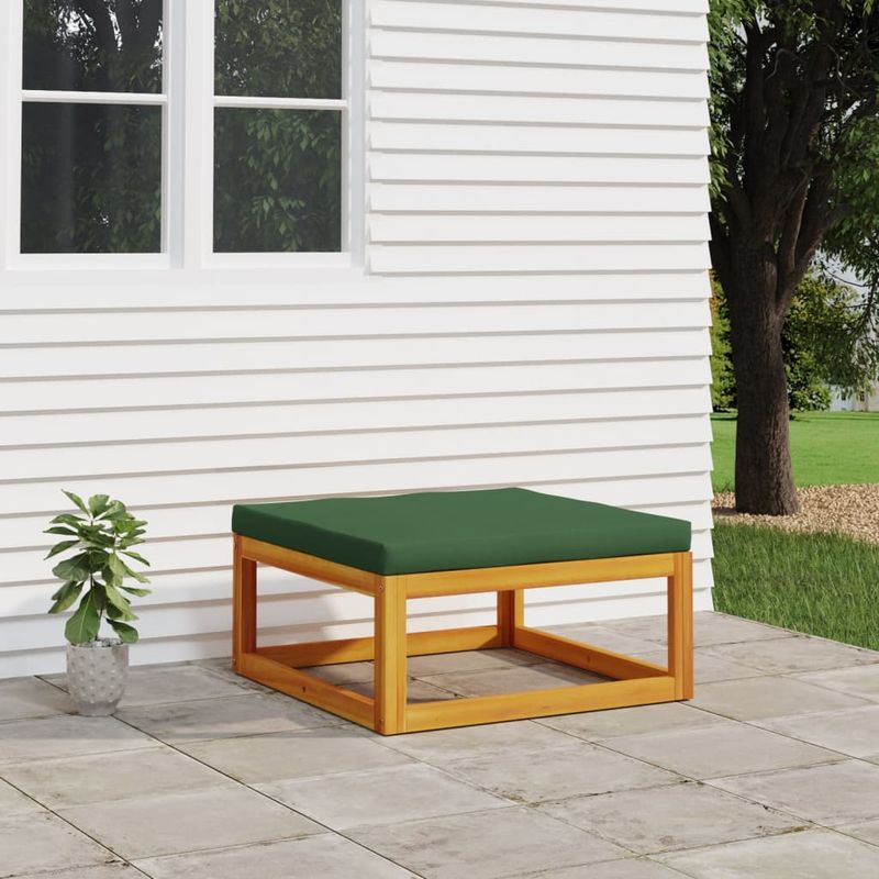 Casa si Gradina - Gradina si terasa - Mobilier exterior - Canapele si fotolii gradina - Canapele colt modulare, lemn masiv de acacia, verde, model suport pentru picioare - Infinity.ro
