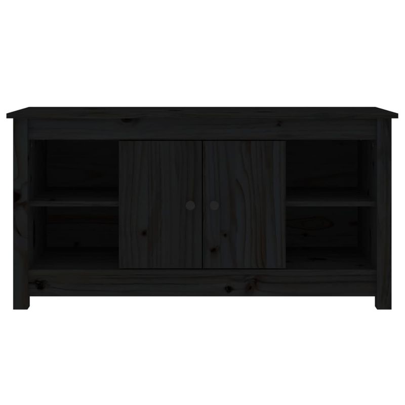 Casa si Gradina - Mobilier - Comode si corpuri - Comode - Comoda TV, negru, 103x36,5x52 cm, lemn masiv de pin - Infinity.ro