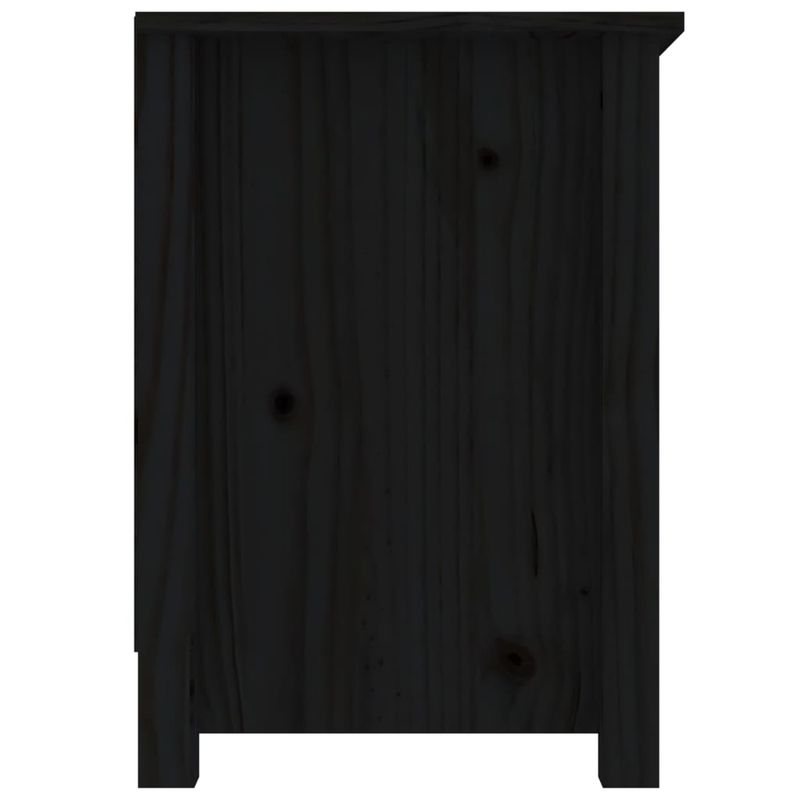 Casa si Gradina - Mobilier - Comode si corpuri - Comode - Comoda TV, negru, 103x36,5x52 cm, lemn masiv de pin - Infinity.ro
