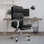 Casa si Gradina - Mobilier - Scaune si fotolii - Scaune - Scaun de birou rabatabil, negru, piele ecologica - Infinity.ro