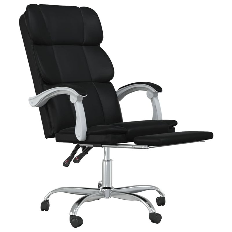Casa si Gradina - Mobilier - Scaune si fotolii - Scaune - Scaun de birou rabatabil, negru, piele ecologica - Infinity.ro