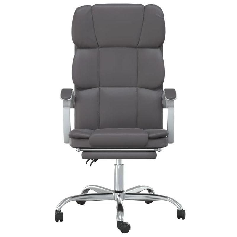 Casa si Gradina - Mobilier - Scaune si fotolii - Scaune - Scaun de birou rabatabil, gri, piele ecologica - Infinity.ro