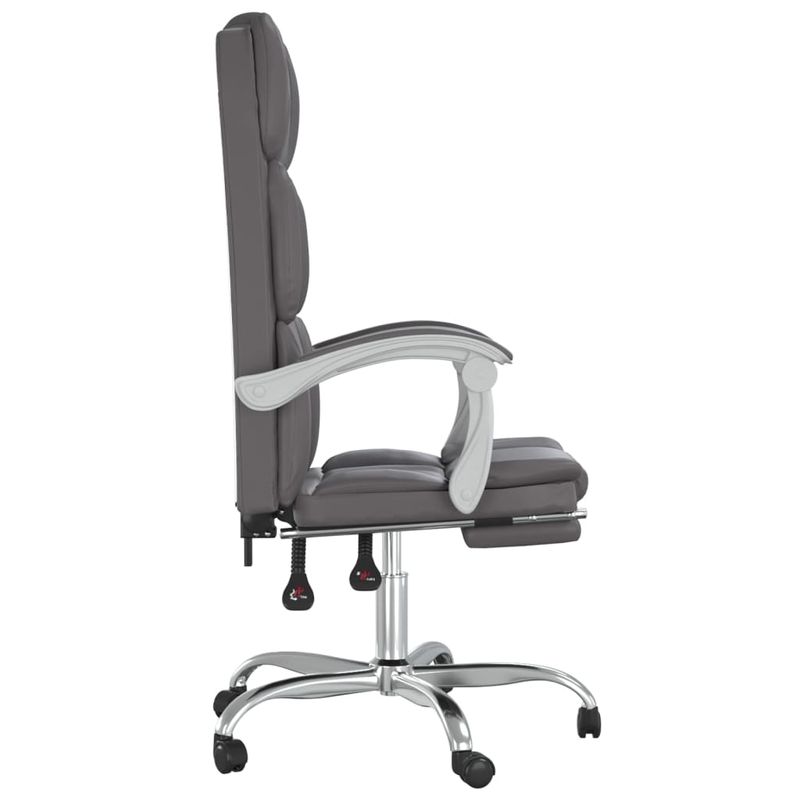 Casa si Gradina - Mobilier - Scaune si fotolii - Scaune - Scaun de birou rabatabil, gri, piele ecologica - Infinity.ro