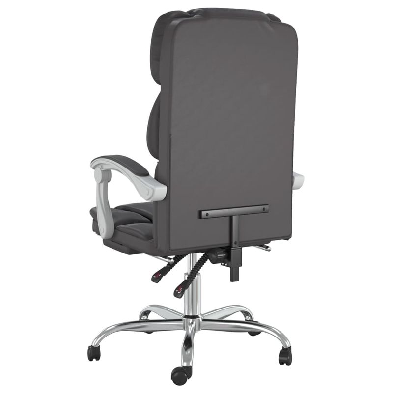 Casa si Gradina - Mobilier - Scaune si fotolii - Scaune - Scaun de birou rabatabil, gri, piele ecologica - Infinity.ro