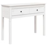 Casa si Gradina - Mobilier - Comode si corpuri - Console - Masa consola, alb, 100x35x75 cm, lemn masiv de pin - Infinity.ro