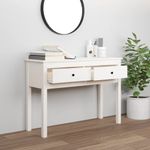 Casa si Gradina - Mobilier - Comode si corpuri - Console - Masa consola, alb, 100x35x75 cm, lemn masiv de pin - Infinity.ro