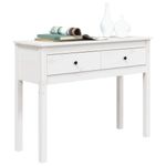 Casa si Gradina - Mobilier - Comode si corpuri - Console - Masa consola, alb, 100x35x75 cm, lemn masiv de pin - Infinity.ro