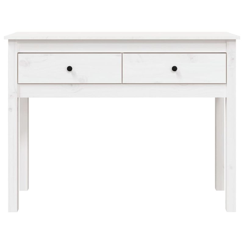 Casa si Gradina - Mobilier - Comode si corpuri - Console - Masa consola, alb, 100x35x75 cm, lemn masiv de pin - Infinity.ro