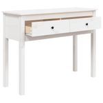 Casa si Gradina - Mobilier - Comode si corpuri - Console - Masa consola, alb, 100x35x75 cm, lemn masiv de pin - Infinity.ro