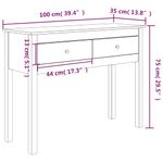 Casa si Gradina - Mobilier - Comode si corpuri - Console - Masa consola, alb, 100x35x75 cm, lemn masiv de pin - Infinity.ro