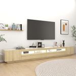 Casa si Gradina - Mobilier - Comode si corpuri - Comode - Comoda TV cu lumini LED, stejar sonoma, 300x35x40 cm - Infinity.ro