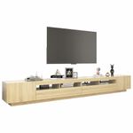 Casa si Gradina - Mobilier - Comode si corpuri - Comode - Comoda TV cu lumini LED, stejar sonoma, 300x35x40 cm - Infinity.ro