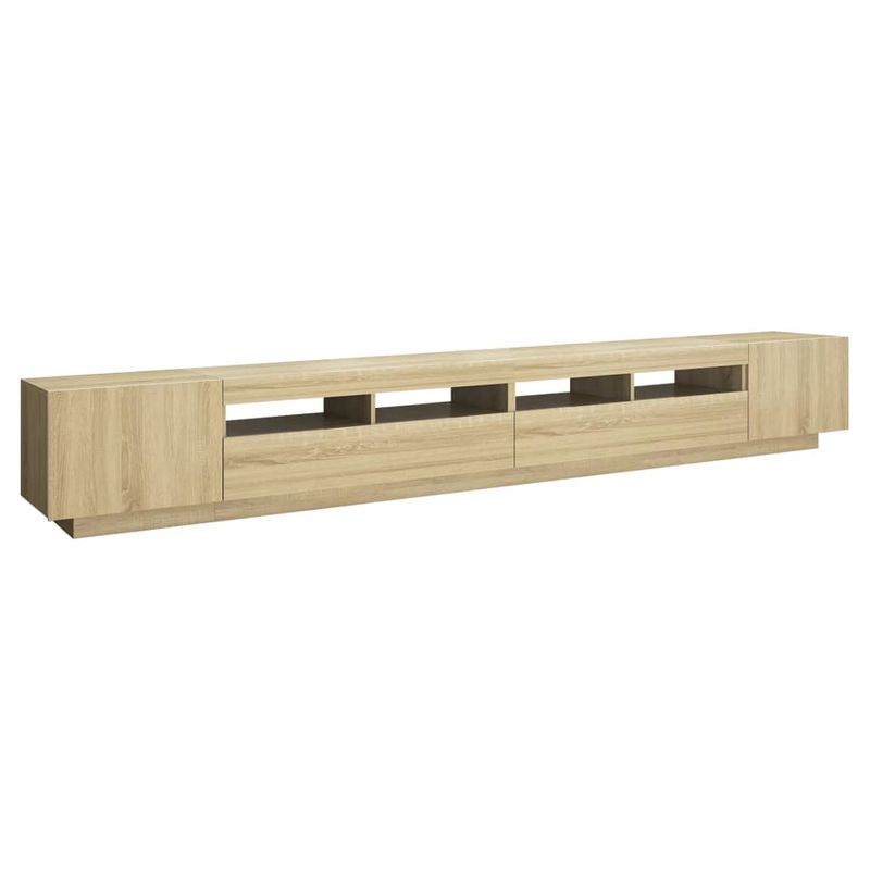 Casa si Gradina - Mobilier - Comode si corpuri - Comode - Comoda TV cu lumini LED, stejar sonoma, 300x35x40 cm - Infinity.ro