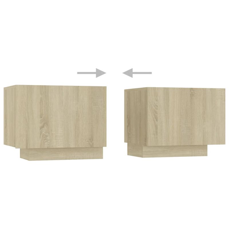 Casa si Gradina - Mobilier - Comode si corpuri - Comode - Comoda TV cu lumini LED, stejar sonoma, 300x35x40 cm - Infinity.ro