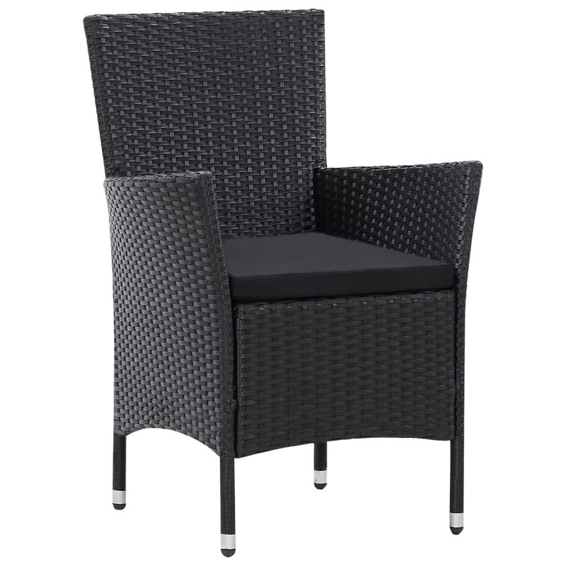 Casa si Gradina - Gradina si terasa - Mobilier exterior - Seturi mobila gradina - Set mobilier de exterior, 9 piese, negru, poliratan - Infinity.ro