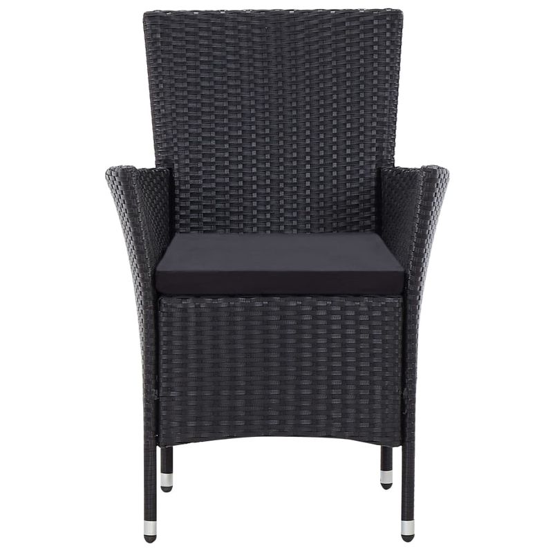 Casa si Gradina - Gradina si terasa - Mobilier exterior - Seturi mobila gradina - Set mobilier de exterior, 9 piese, negru, poliratan - Infinity.ro