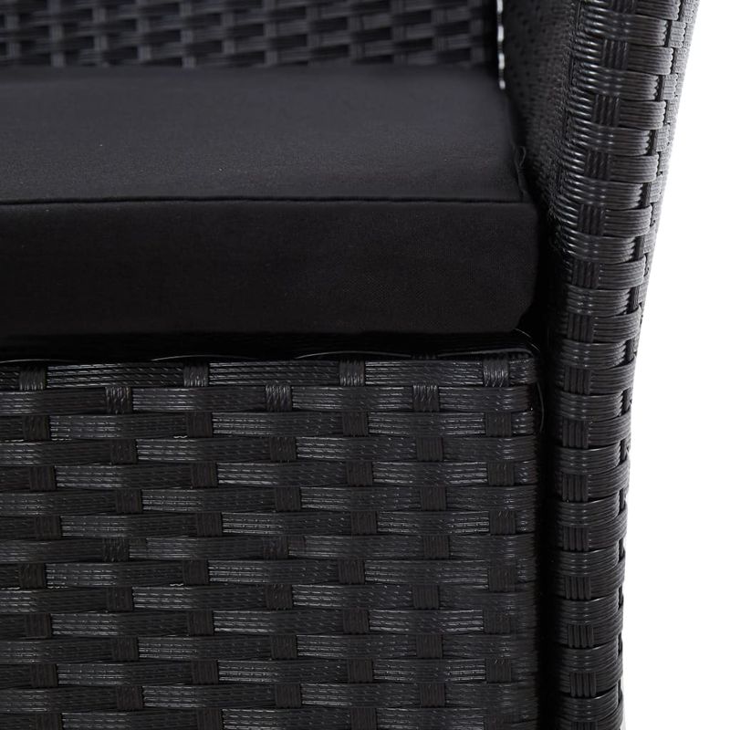 Casa si Gradina - Gradina si terasa - Mobilier exterior - Seturi mobila gradina - Set mobilier de exterior, 9 piese, negru, poliratan - Infinity.ro