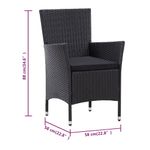 Casa si Gradina - Gradina si terasa - Mobilier exterior - Seturi mobila gradina - Set mobilier de exterior, 9 piese, negru, poliratan - Infinity.ro