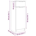 Casa si Gradina - Mobilier - Dulapuri si sifoniere - Dulapuri - Dulap de baie, alb, 32x34x90 cm, lemn compozit - Infinity.ro